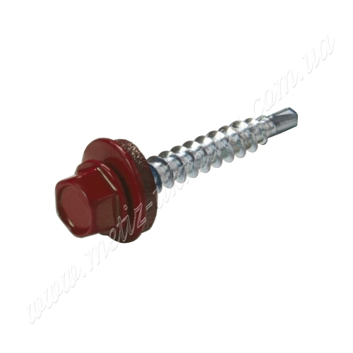 Саморез по металлу 4,8х35 6гр. гол. c буром EPDM RAL3011