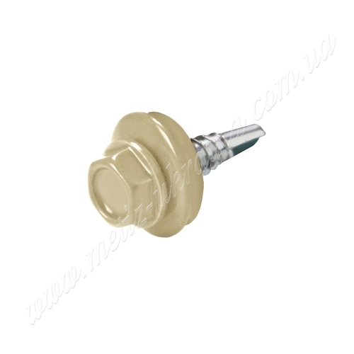 Саморез по металлу 4,8х19 6гр. гол. c буром EPDM RAL1015