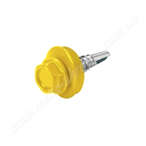 Саморез по металлу 4,8х19 6гр. гол. c буром EPDM RAL1003
