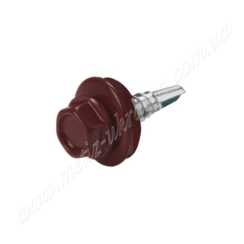Саморез по металлу 4,8х19 6гр. гол. c буром EPDM RAL3005