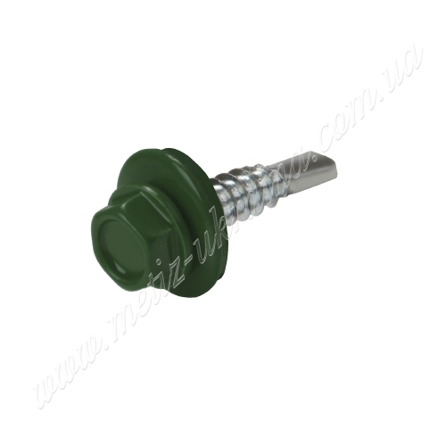 Саморез по металлу 5,5х25 6гр. гол. c буром EPDM RAL6002