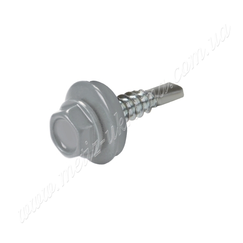 Саморез по металлу 5,5х25 6гр. гол. c буром EPDM RAL9006
