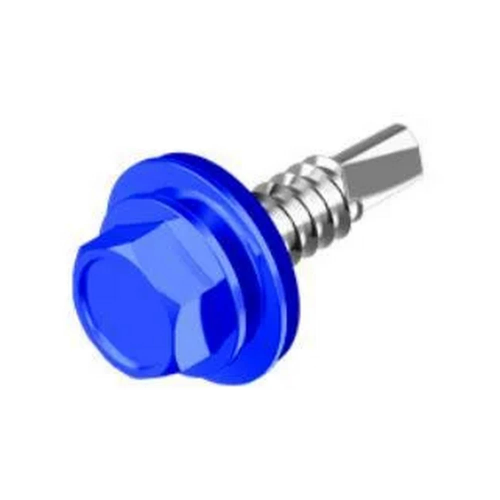 Саморез по металлу 4,8х19 6гр. гол. c буром EPDM RAL5005