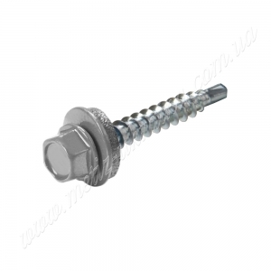 Саморез по металлу 4,8х35 6гр. гол. c буром EPDM RAL9006