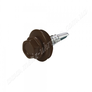 Саморез по металлу 4,8х19 6гр. гол. c буром EPDM RAL8017