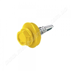 Саморез по металлу 4,8х19 6гр. гол. c буром EPDM RAL1003