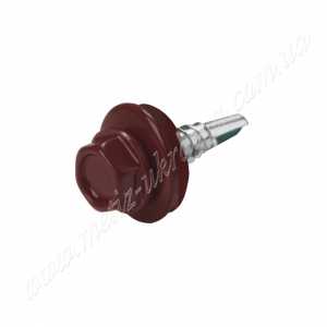 Саморез по металлу 4,8х19 6гр. гол. c буром EPDM RAL3005