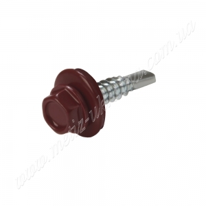 Саморез по металлу 5,5х25 6гр. гол. c буром EPDM RAL3005